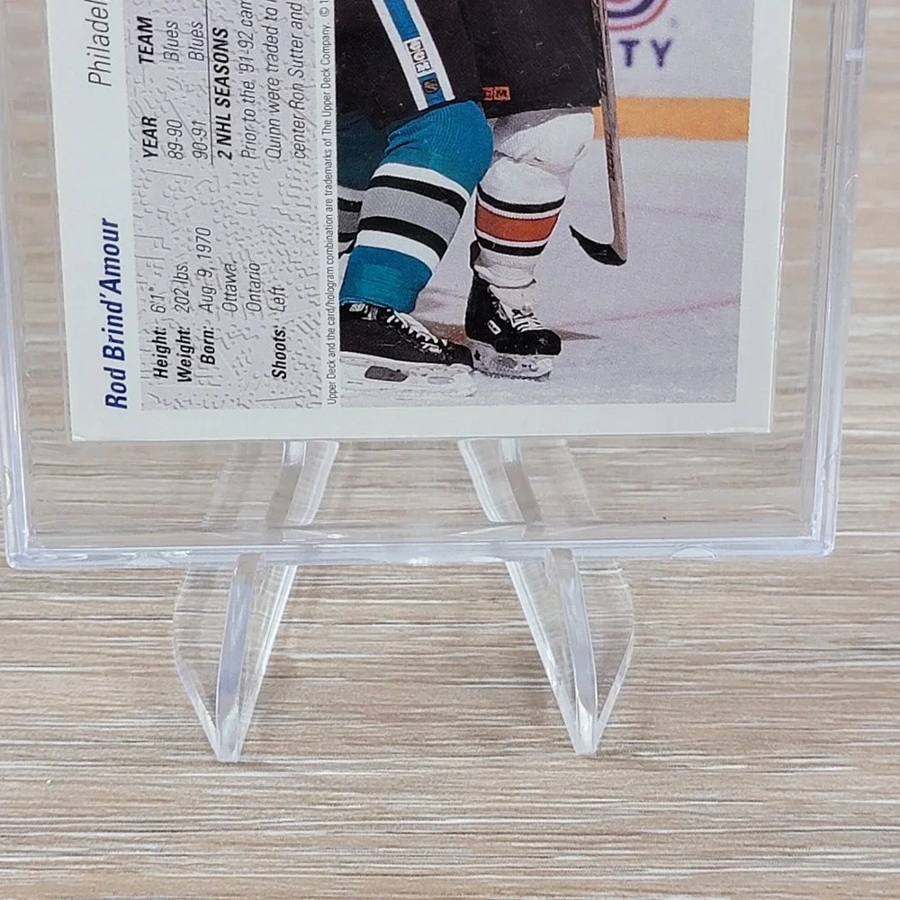 Rod Brindamour Signed 1992 Upper Deck Hockey Card Philadelphia Flyers Center